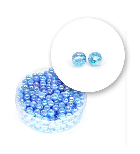 Perle tonde liscie acrilico (9,5 grammi) ø 4 mm - Cielo - Clicca l'immagine per chiudere