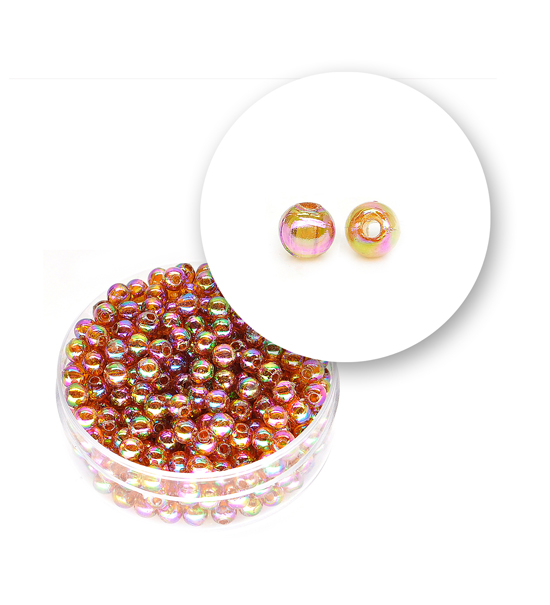 Perlas de acrílico redondas (9,5 gramos) ø 4 mm - Amber