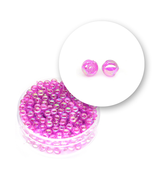 Perle tonde liscie acrilico (9,5 grammi) ø 4 mm - Viola - Clicca l'immagine per chiudere