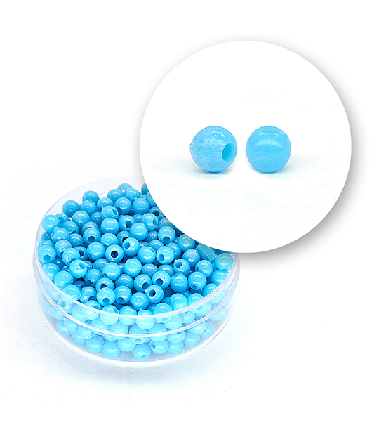 Smooth acrylic bead (11 grams) ø 4 mm - SKy