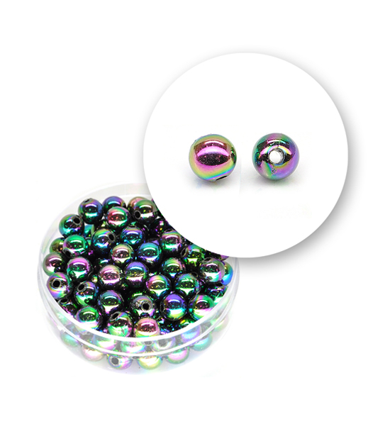 Perle tonde liscie acrilico (10 grammi) ø 6 mm - Scarabeo - Clicca l'immagine per chiudere