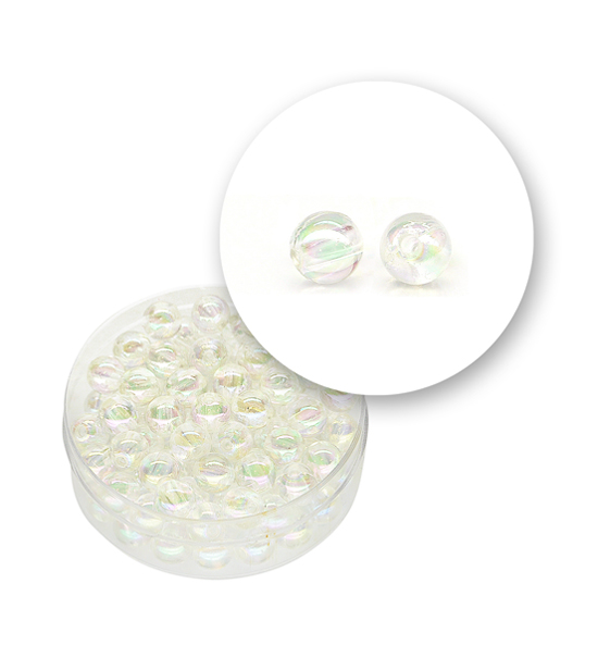 Perle tonde liscie acrilico (10 grammi) ø 6 mm - Trasparente - Clicca l'immagine per chiudere