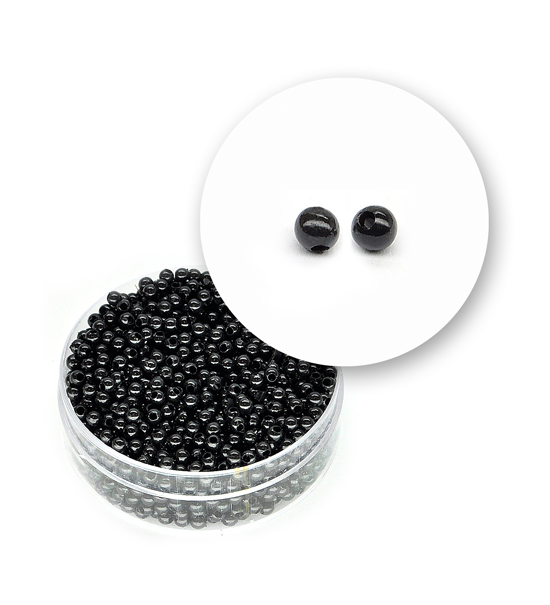 Perle nere tonde (9,2 grammi) - ø 2,5 mm