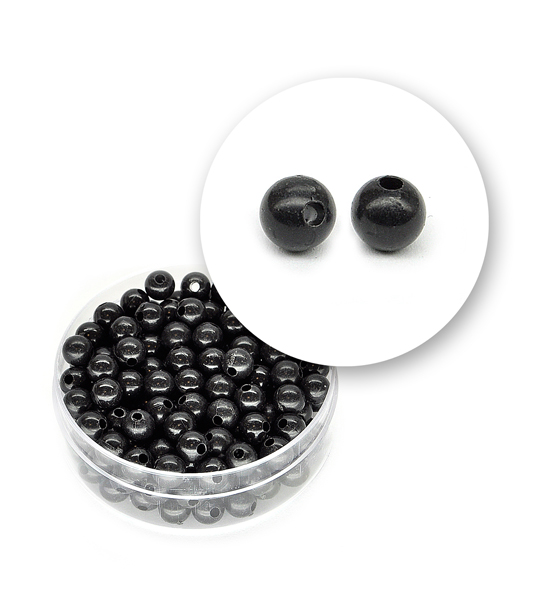 Perle nere tonde (10,5 grammi) - ø 5 mm
