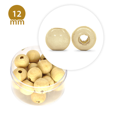 Perla tonda legno colorata (11,7 grammi) 12 mm ø - Legno grezzo - Clicca l'immagine per chiudere