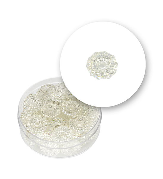 Perle "rosetta filigrana" (9 grammi) Ø 10 mm - Trasparente - Clicca l'immagine per chiudere