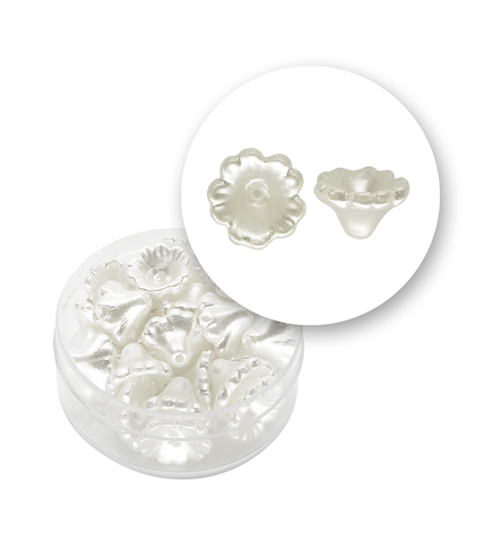 Perla campanella (7,6 grammi) 10x7 mm - Bianco perlato - Clicca l'immagine per chiudere
