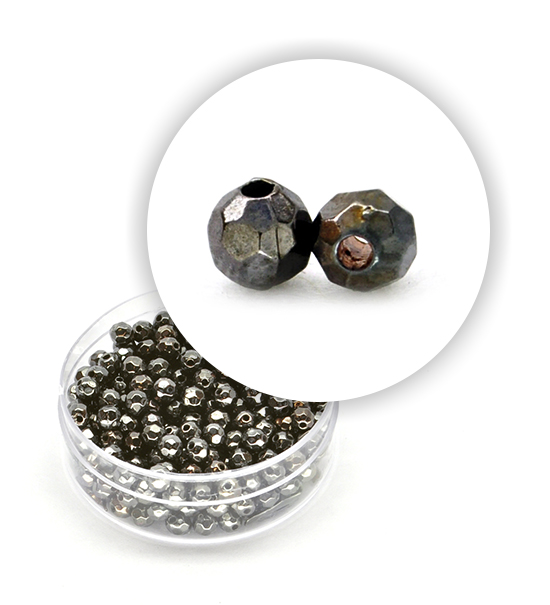 Perla metalizzate tonda sfaccettate (12 g) 4 mm - Piombo - Clicca l'immagine per chiudere
