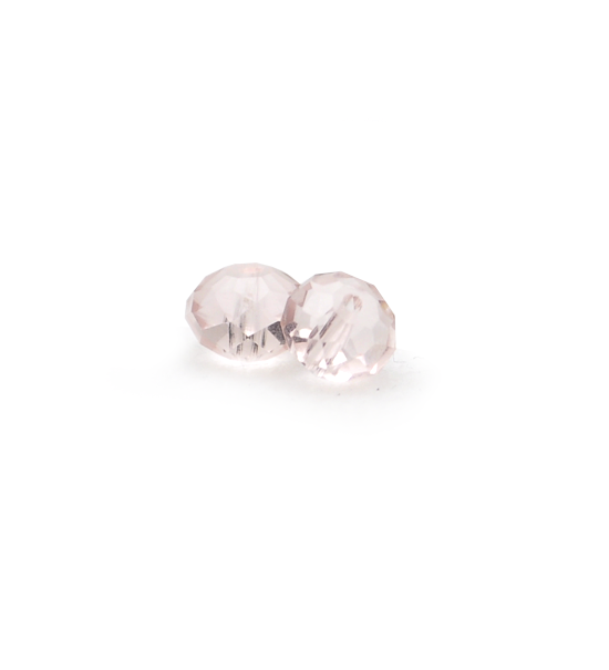 Perla ½cristallo sfaccettata (1 filo) 6x4 mm - Rosa baby