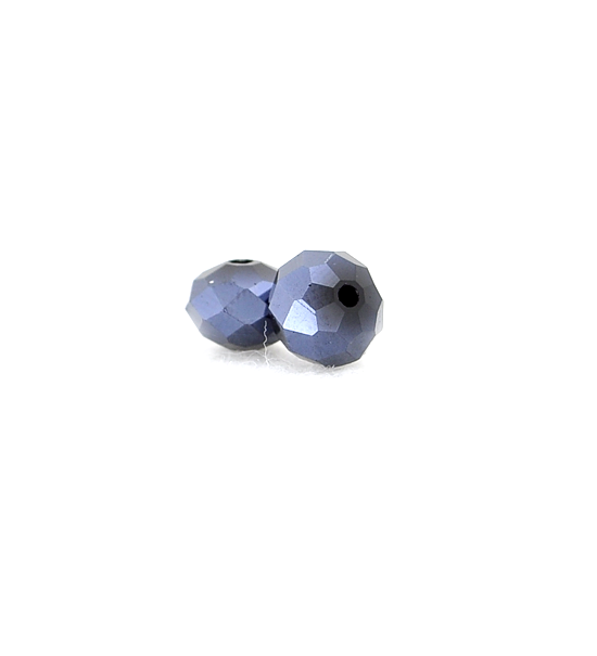 Perla ½cristallo sfaccettata (1 filo) 8x5 mm - Luna