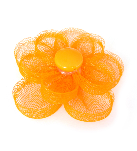 fiore petali in rete "crinolina" mm.70 - col. Arancio - Clicca l'immagine per chiudere