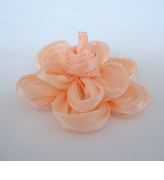 fiore petali in rete "crinolina" mm.70 - col. Arancio