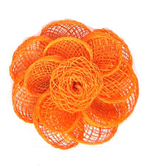 fiore rete in paglia naturale mm.60 - col. Arancio - Clicca l'immagine per chiudere
