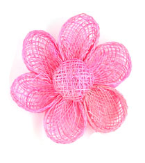 fiore rete in paglia naturale mm.50 - col. Rosa