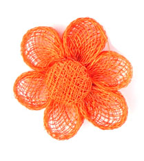 fiore rete in paglia naturale mm.50 - col. Arancio