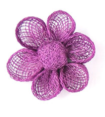 fiore rete in paglia naturale mm.50 - col. Viola - Clicca l'immagine per chiudere