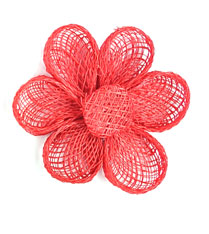 fiore rete in paglia naturale mm.50 - col. Rosso - Clicca l'immagine per chiudere