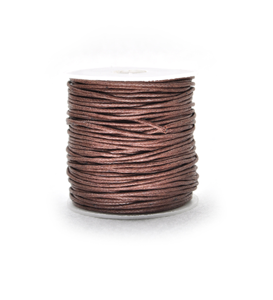Cotton waxed twine (25 mts) 1 mm - Brown