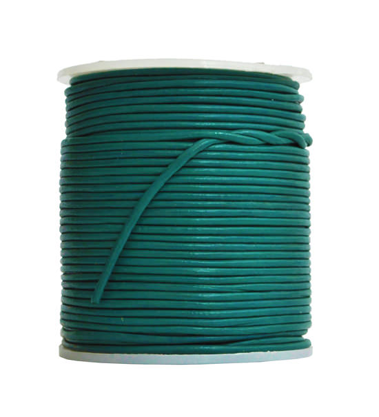 Leather cord (5 mt) 1,5 mm- Greenish blue