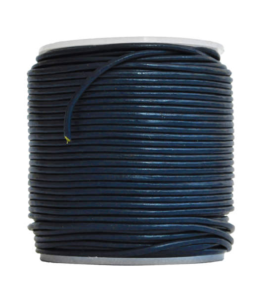 Leather cord (5 mt) 1,5 mm - Aviation blue