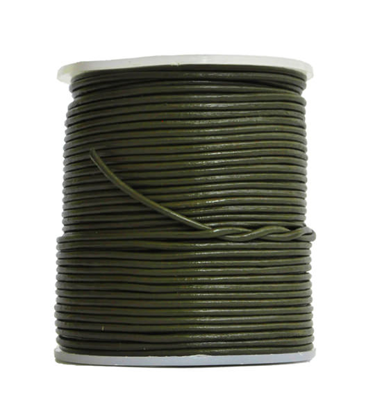 Leather cord (5 mt) 1,5 mm - Olive green