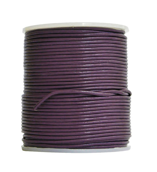 Cordino in cuoio (5 mt) 1,5 mm - Violetto - Clicca l'immagine per chiudere