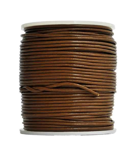 Leather cord (5 mt) 1,5 mm - Tobacco
