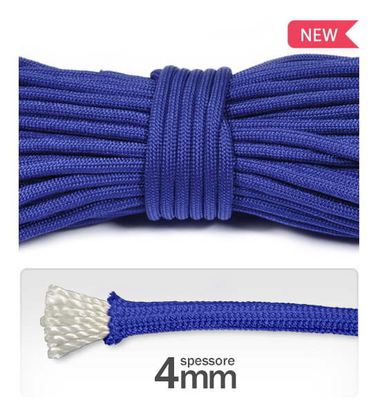 Cord 4 mm "paracord" polyester (3 meters) - Bluette
