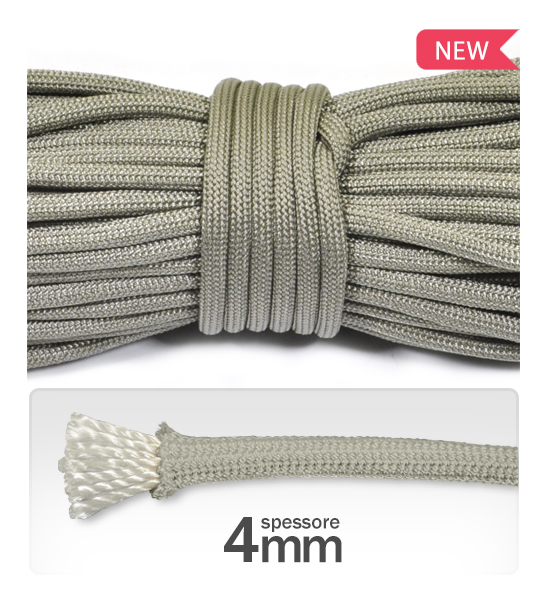 Cord 4 mm "paracord" polyester (3 meters) - Grey