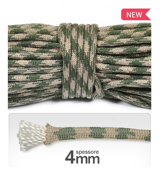 Cord 4 mm "paracord" polyester (3 meters) - Beigemix