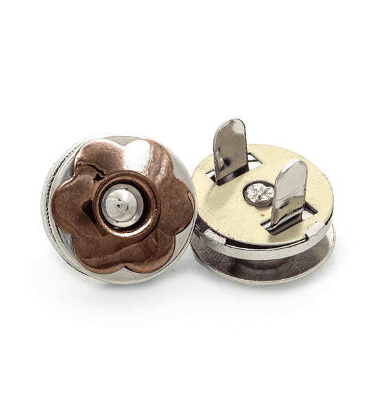 1 pc. Magnetic decorative "flower" button 18 mm - Copper