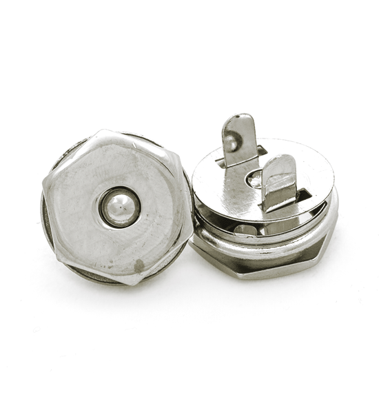 1 pc. Magnetic decorative "hexagon" button 18 mm - Silver