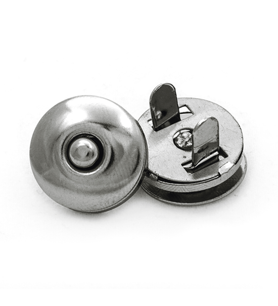 1 pz. Botón magnética decorativa "disco" de 17 mm - Acero