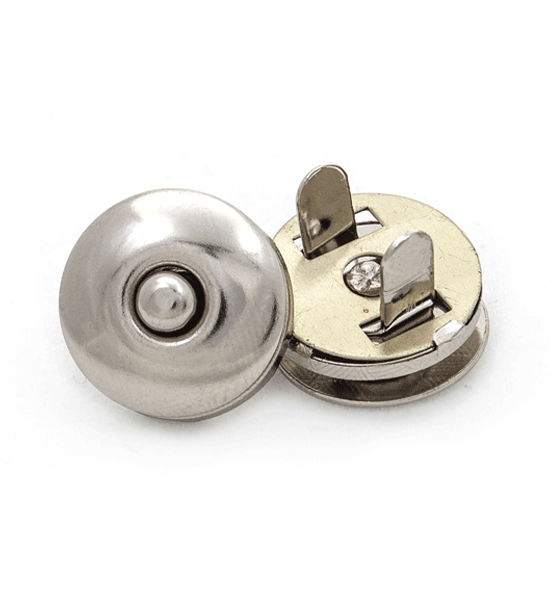 1 pc. Magnetic decorative "disk" button 17 mm - Silver