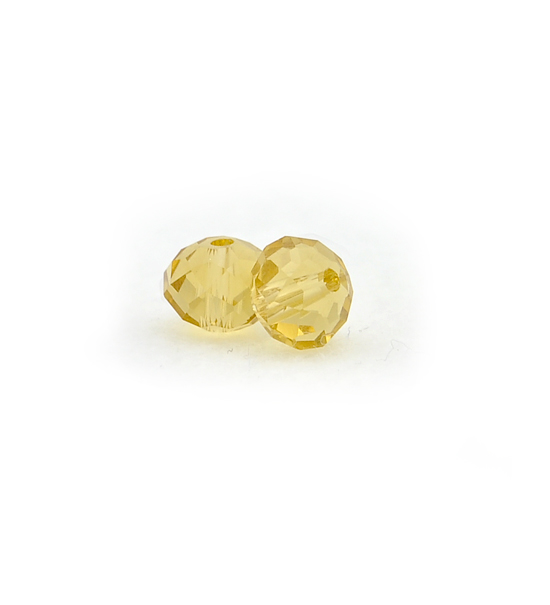Faced ½crystal bead - Pale yellow (1 thread)