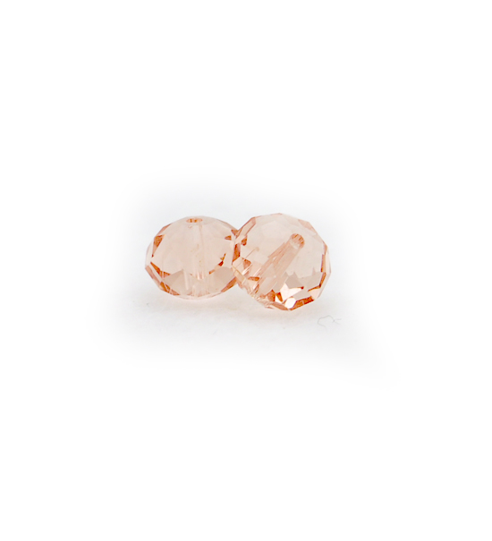 Faced ½crystal bead - Pale pink (1 thread)