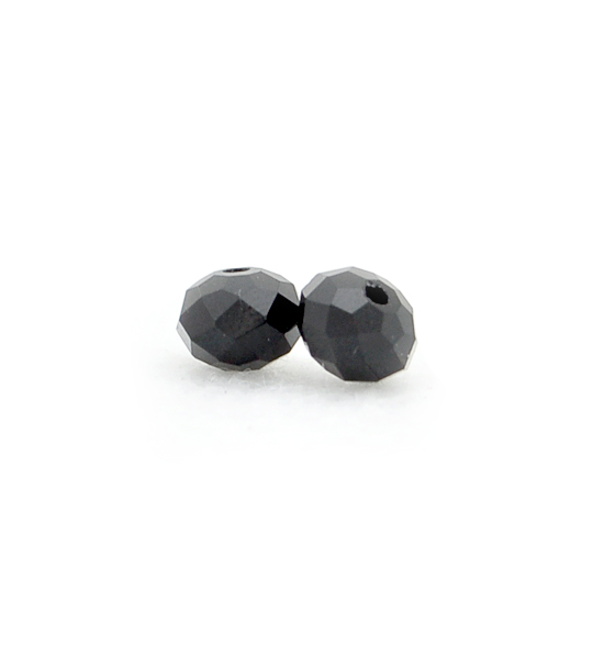 Perla ½cristal tallada - Negro (1 filo)