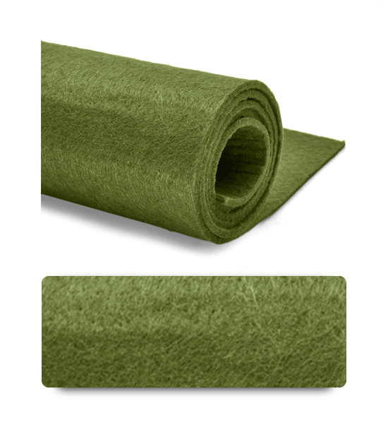 Felt (Sheet 50x100 cm) 3 mm - Military green