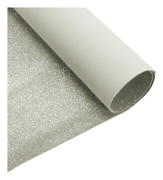 Glitter grana fine (foglio cm 50x70 spesso mm. 0,6) Argento - Clicca l'immagine per chiudere
