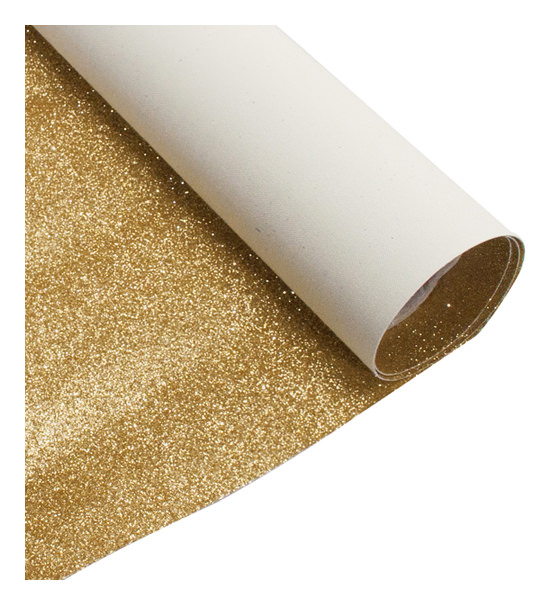 Glitter grana fine (foglio cm 50x70 spesso mm. 0,6) Oro chiaro - Clicca l'immagine per chiudere