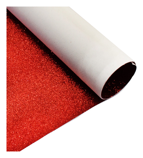 Glitter grana fine (foglio cm 50x70 spesso mm. 0,6) Rosso