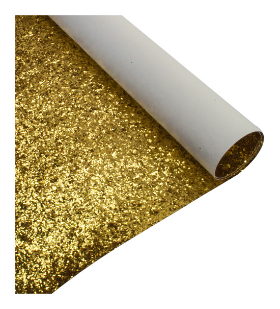 Glitter grana grossa (foglio cm 50x70 spesso mm. 1) - Giallo Oro - Clicca l'immagine per chiudere