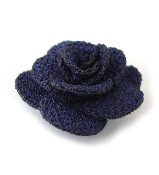 fiorellino 14 petali tessuto lucido mm.30 - col. Blu