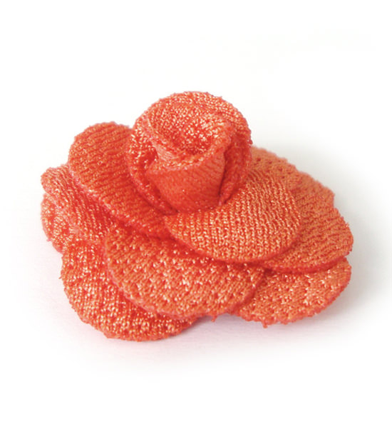 fiorellino 14 petali tessuto lucido mm.30 - col. Arancio