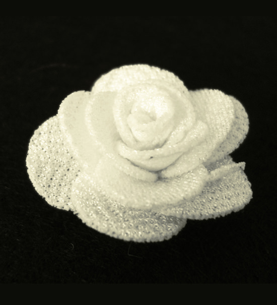 fiorellino 14 petali tessuto lucido mm.30 - col. Bianco