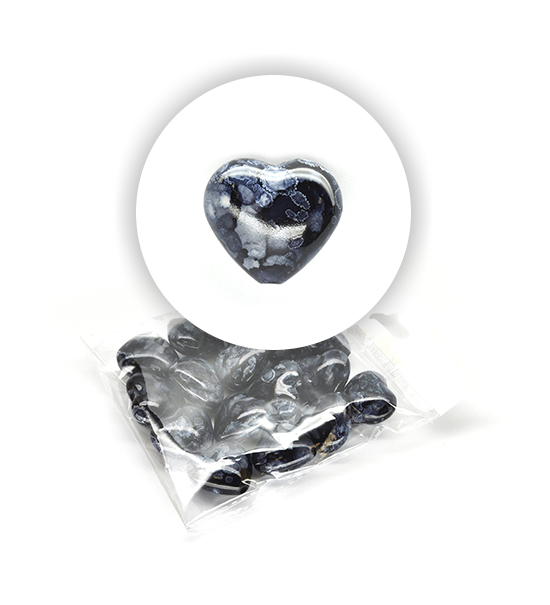 Perle cuore marmorizzate (50 g) 26x29 mm - Nero - Clicca l'immagine per chiudere