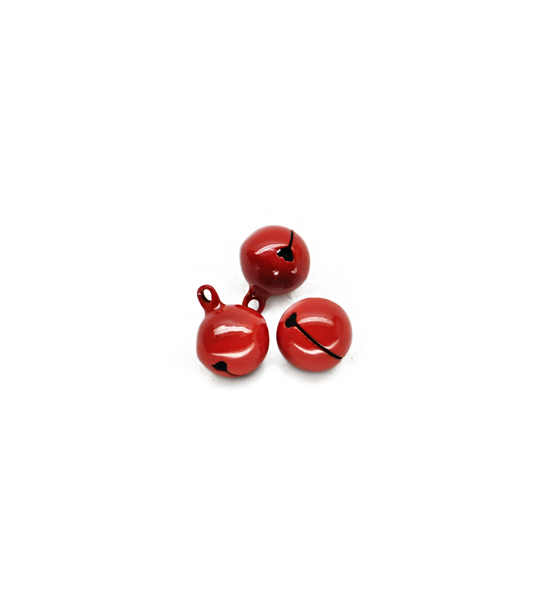 Campanellini natalizi (10 pz), ø 10 mm - Rosso - Clicca l'immagine per chiudere