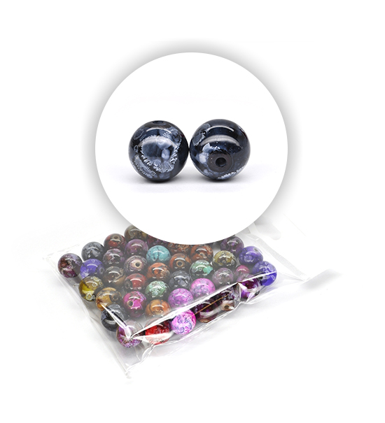 Perle marmorizzate (50 g) ø 16 mm - Multicolor - Clicca l'immagine per chiudere