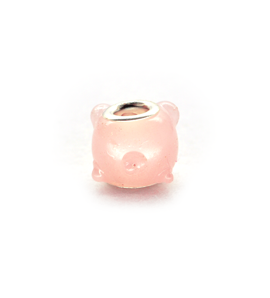 Perla ciambella animaletto (1 pz) 14x10 mm - Maialino - Clicca l'immagine per chiudere