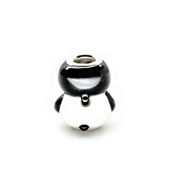 Perla ciambella animaletto (1 pz) 14x10 mm - Pinguino - Clicca l'immagine per chiudere